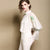 Floral Embroidery Chiffon Shawl Cloak Bolero Jacket