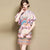 Ruffle Sleeve Phoenix Print Knee Length Chinese Dress