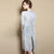 Open Front Floral Mulberry Silk Chinese Style Long Women's Shirt