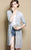 Open Front Floral Mulberry Silk Chinese Style Long Women's Shirt