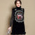 Floral Embroidery Fur Collar & Edge Knee Length Chinese Waistcoat Vest