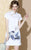 Mandarin Collar Cranes Pattern Knee-length Cheongsam Chinese Dress