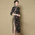 3/4 Sleeve Tea Length Traditional Floral Cheongsam Chinese Dress