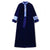 Robe chinoise ouatée en velours à motif de porcelaine bleue et blanche Cheongsam