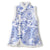 Blue & White Porcelain Pattern Fur Edge Chinese Wadded Waistcoat Vest