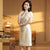 Puff Sleeve Fancy Cotton Retro Cheongsam Shanghai Style Chinese Dress
