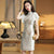Puffärmel Fancy Cotton Retro Cheongsam Shanghai Style Chinesisches Kleid