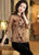 Blusa china de manga 3/4 con bordado floral Cheongsam superior