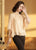 Floral Embroidery Ruffle Sleeve Cheongsam Top Chinese Blouse