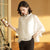 Floral Embroidery Ruffle Sleeve Cheongsam Top Chinese Blouse