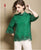 Floral Embroidery Edge Tulle Cheongsam Top Chinese Blouse