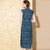 Cap Sleeve Signature Cotton Modern Cheongsam Chinese Dress