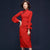 Ruffle Sleeve Cheongsam Top Retro Chinese Style Pencil Dress