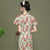 Modernes Cheongsam im chinesischen Stil Samt-Bleistift-Kleid mit Rüschenärmeln