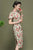 Ruffle Sleeve Modern Cheongsam Chinese Style Velvet Pencil Dress