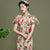 Ruffle Sleeve Modern Cheongsam Chinese Style Velvet Pencil Dress