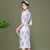 Vestido de tubo estilo chino cheongsam moderno de encaje floral con borlas
