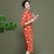Robe crayon de style chinois en velours côtelé moderne Cheongsam