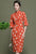 Modernes Cheongsam-Bleistiftkleid im chinesischen Stil mit Blumenmuster