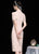 Puff Sleeve Modern Cheongsam Chinese Style Floral Pencil Dress
