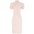Puff Sleeve Modern Cheongsam Chinese Style Floral Pencil Dress