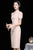 Puff Sleeve Modern Cheongsam Chinese Style Floral Pencil Dress