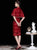 Ruffle Sleeve Modern Cheongsam Chinese Style Pencil Dress with Cape