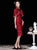 Ruffle Sleeve Modern Cheongsam Chinese Style Pencil Dress with Cape