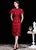 Ruffle Sleeve Modern Cheongsam Chinese Style Pencil Dress with Cape