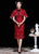 Ruffle Sleeve Modern Cheongsam Chinese Style Pencil Dress with Cape