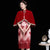 Robe crayon de style chinois traditionnel Cheongsam en dentelle florale