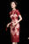 Robe crayon de style chinois traditionnel Cheongsam en dentelle florale