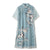 Floral Embroidery Illusion Sleeve Real Silk Modern Cheongsam Chinese Dress
