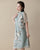 Floral Embroidery Illusion Sleeve Real Silk Modern Cheongsam Chinese Dress