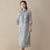 Floral Embroidery Trumpet Sleeve Organza Modern Cheongsam Chinese Dress