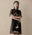 Floral Embroidery Silk & Organza Modern Cheongsam Casual Chinese Dress