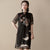 Floral Embroidery Silk & Organza Modern Cheongsam Casual Chinese Dress