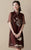 Floral Embroidery Silk & Organza Modern Cheongsam Casual Chinese Dress