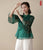 Blusa china de manga trompeta con bordado floral Cheongsam superior