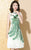 Phoenix Embroidery Modern Cheongsam Chinese Dress with Pleated Skirt
