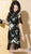 Trumpet Sleeve Floral Embroidery Modern Cheongsam Chinese Dress