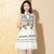 Floral Embroidery Modern Cheongsam Chinese Dress with Expansion Skirt