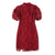 Puff Sleeve Floral Embroidery Modern Cheongsam Chinese Dress