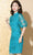 Puff Sleeve Floral Embroidery Modern Cheongsam Chinese Dress