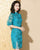 Robe chinoise Cheongsam moderne à broderie florale à manches bouffantes