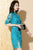 Puff Sleeve Floral Embroidery Modern Cheongsam Chinese Dress