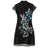 Cap Sleeve Floral Embroidery Real Silk Modern Cheongsam Chinese Dress