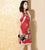 Sleeveless Floral Embroidery Real Silk Modern Cheongsam Chinese Dress