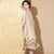 Bird & Floral Embroidery Real Silk Modern Cheongsam Chinese Dress