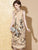 Vogel & Blumenstickerei Echte Seide Moderne Cheongsam Chinesisches Kleid